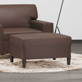 Vidaxl voetenbank 70x55x41 cm kunstleer bruin