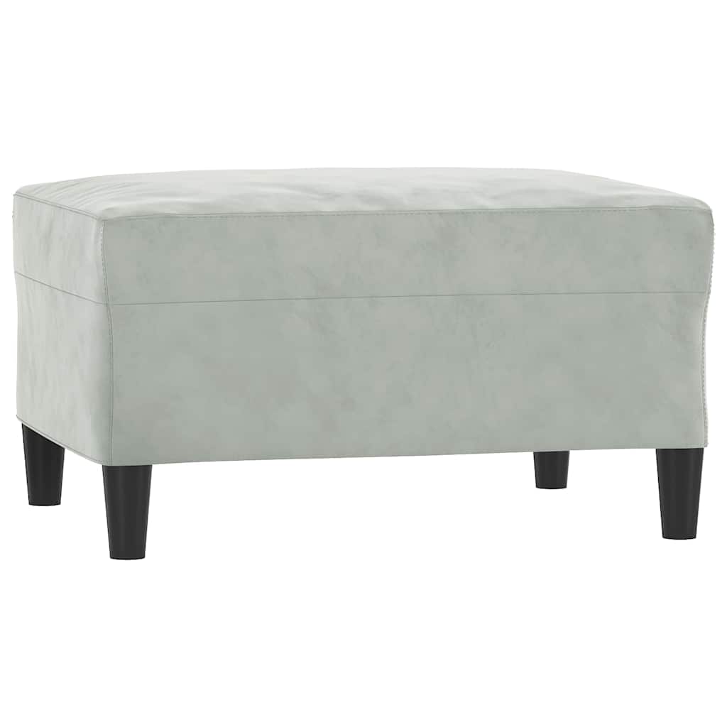 Vidaxl voetenbank 70x55x41 cm fluweel lichtgrijs