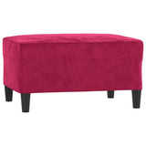 Vidaxl voetenbank 70x55x41 cm fluweel wijnrood