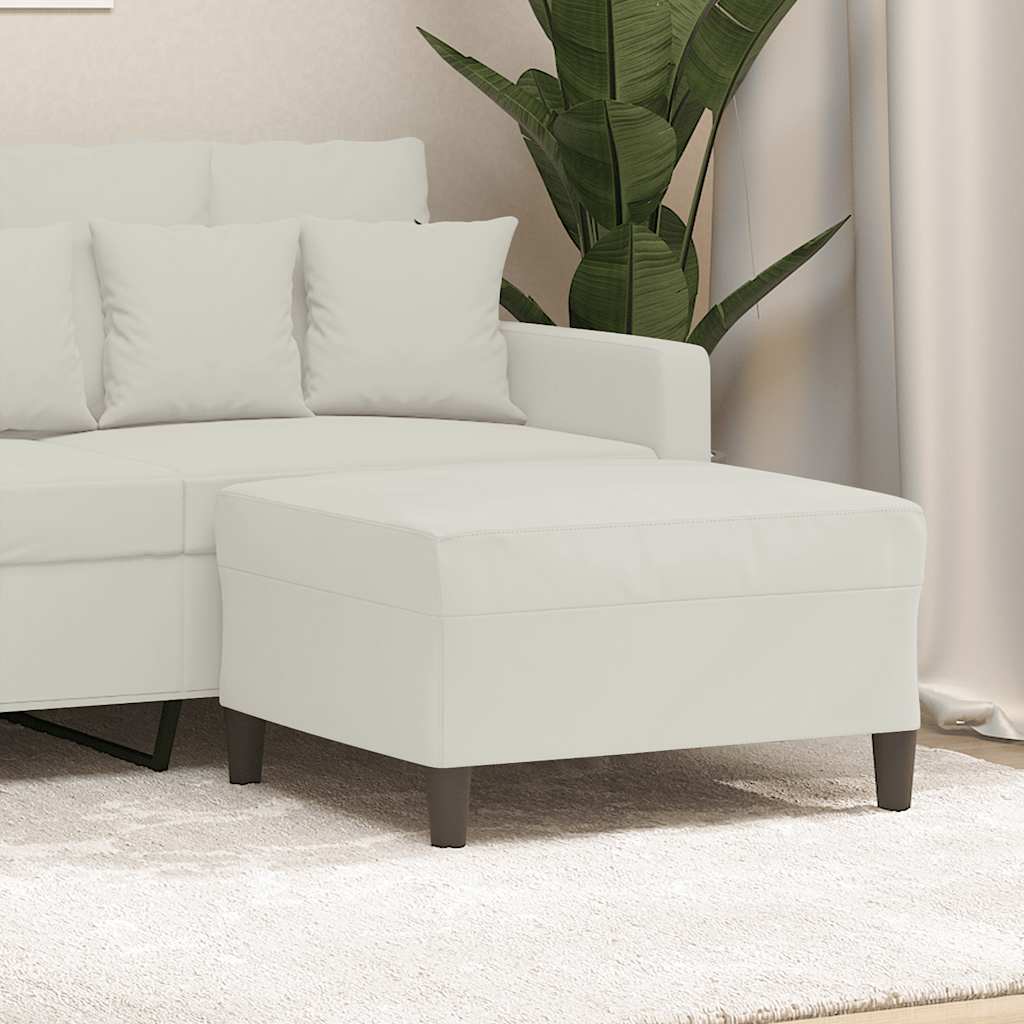 Vidaxl voetenbank 70x55x41 cm fluweel crèmekleurig