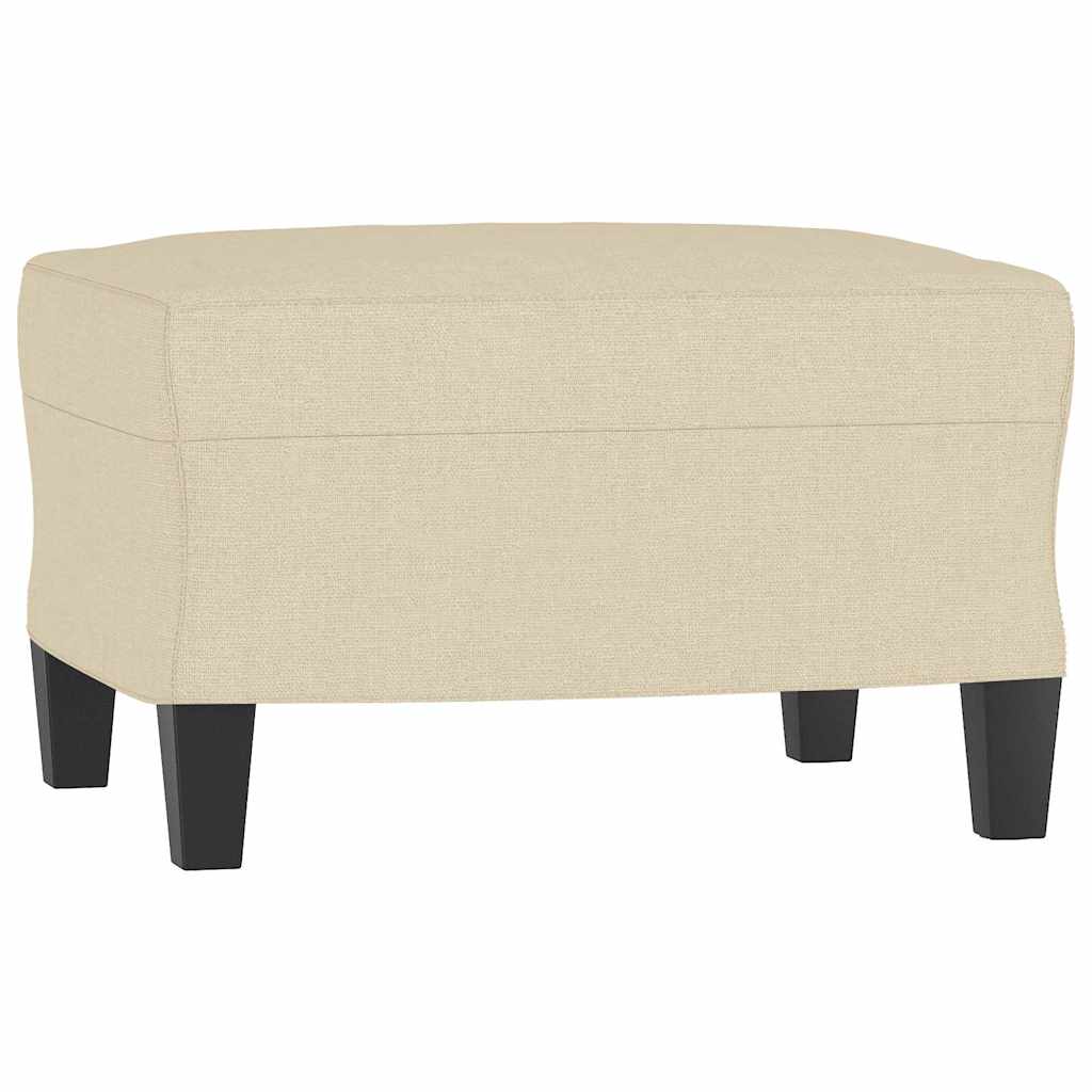 Vidaxl voetenbank 60x50x41 cm stof crèmekleurig