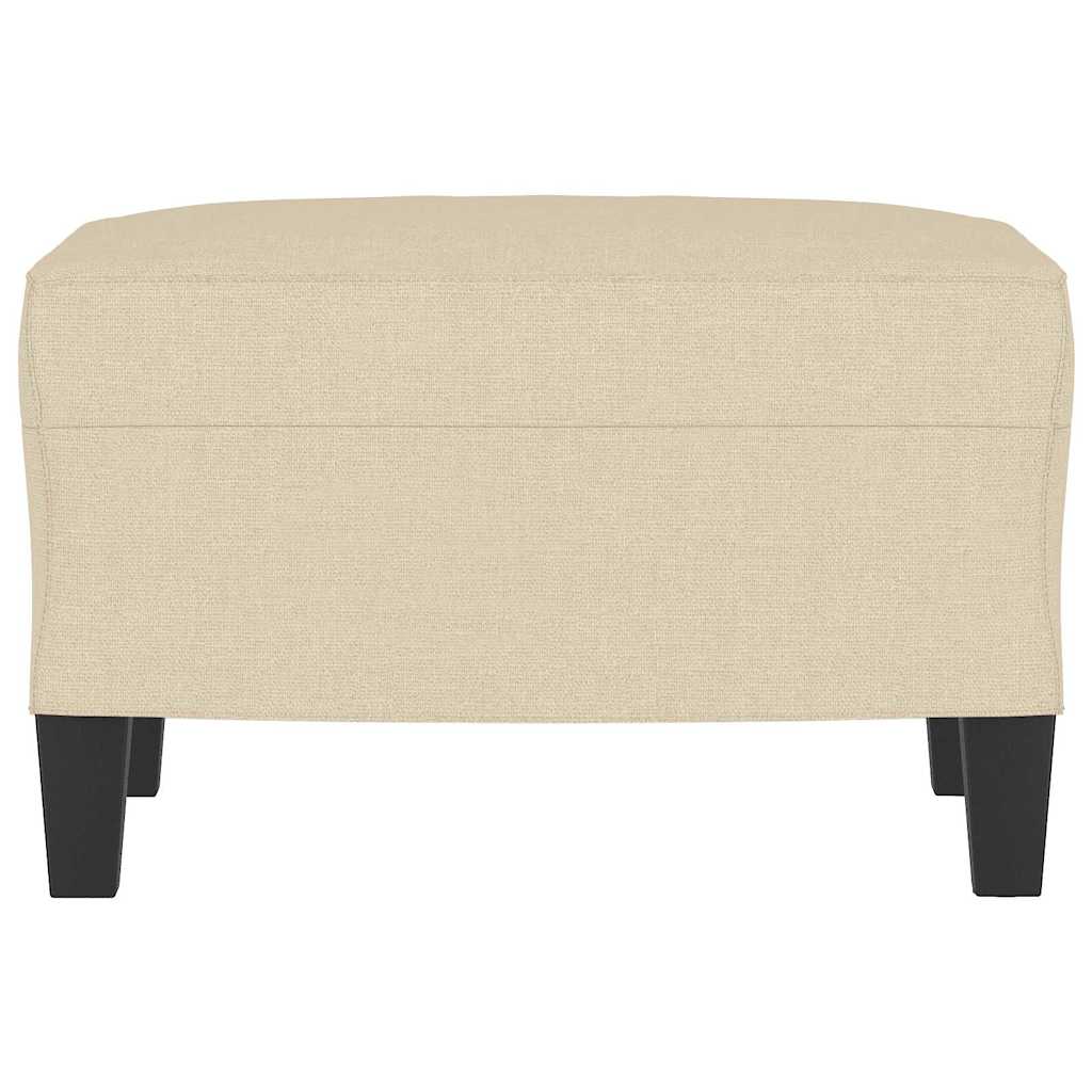 Vidaxl voetenbank 60x50x41 cm stof crèmekleurig