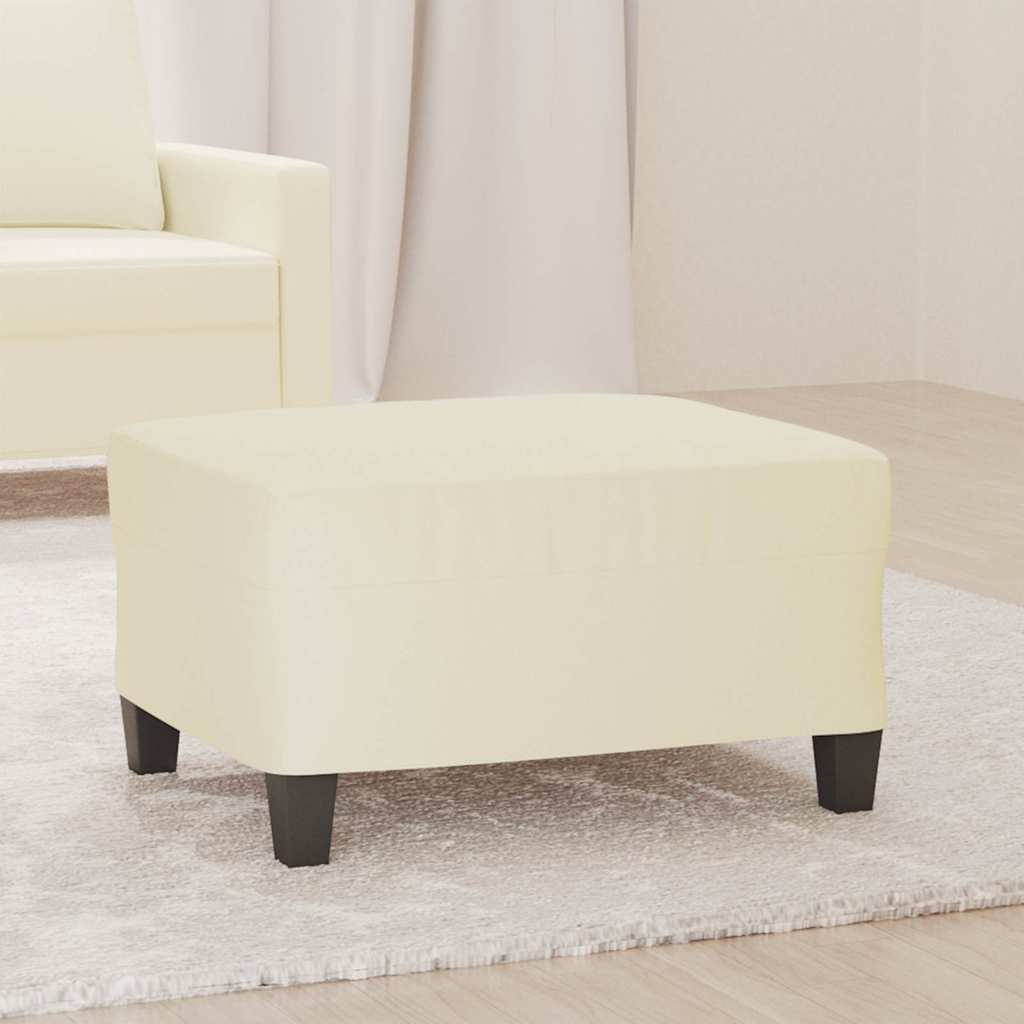 Vidaxl voetenbank 70x55x41 cm kunstleer crèmekleurig