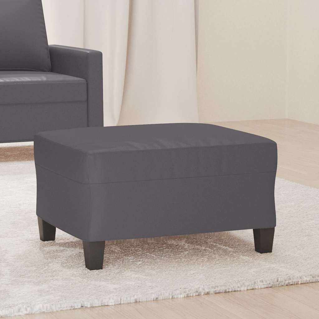 Vidaxl voetenbank 70x55x41 cm kunstleer grijs