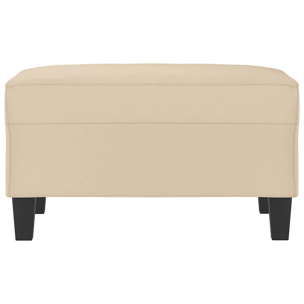 Vidaxl voetenbank 70x55x41 cm microvezelstof crèmekleurig