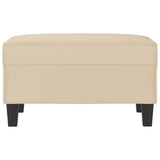Vidaxl voetenbank 70x55x41 cm microvezelstof crèmekleurig