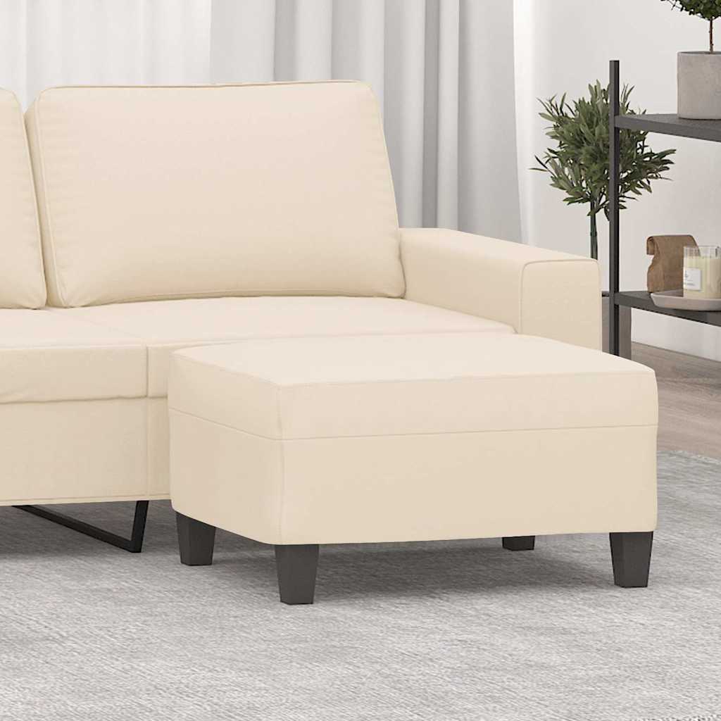 Vidaxl voetenbank 70x55x41 cm microvezelstof beige