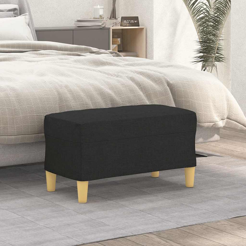 Vidaxl bankje 70x35x41 cm stof zwart