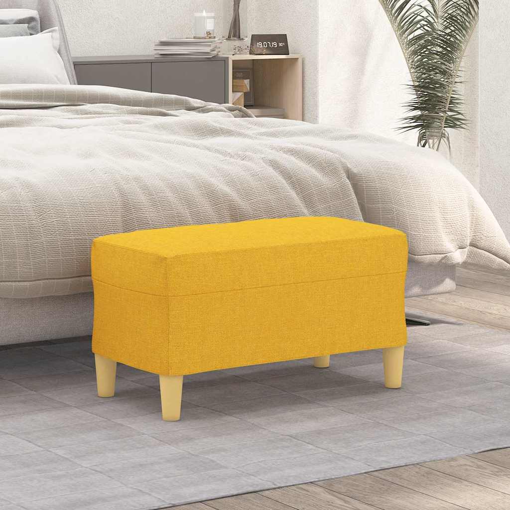 Vidaxl bankje 70x35x41 cm stof lichtgeel