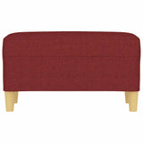 Vidaxl bankje 70x35x41 cm stof wijnrood