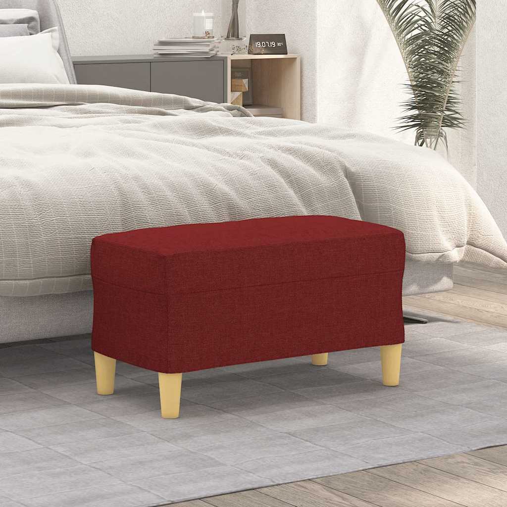 Vidaxl bankje 70x35x41 cm stof wijnrood