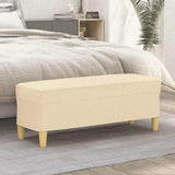 Vidaxl bankje 100x35x41 cm stof crèmekleurig