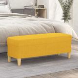 Vidaxl bankje 100x35x41 cm stof lichtgeel