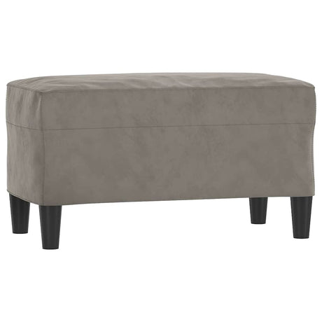 Vidaxl bankje 70x35x41 cm fluweel lichtgrijs