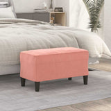 Vidaxl bankje 70x35x41 cm fluweel roze