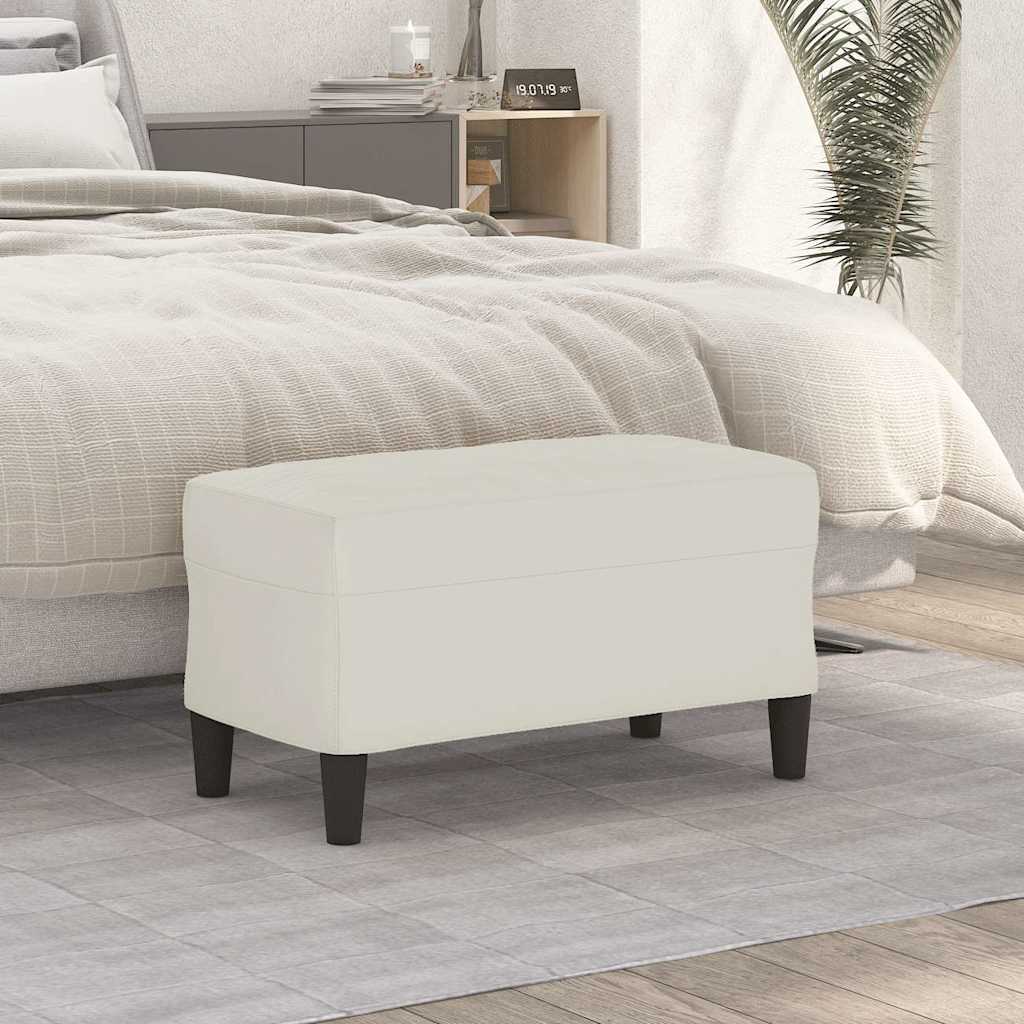 Vidaxl bankje 70x35x41 cm fluweel crèmekleurig