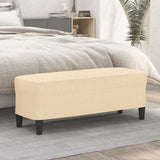 Vidaxl bankje 100x35x41 cm stof crèmekleurig