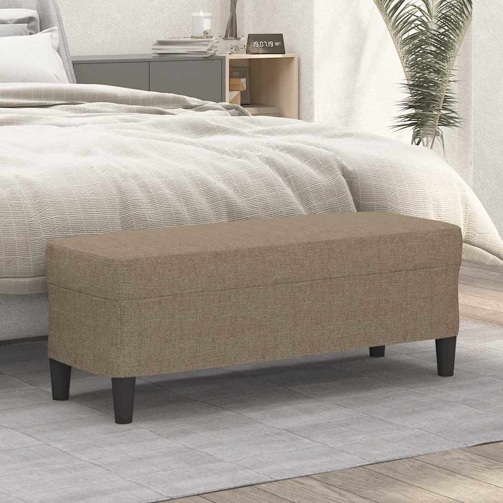 Vidaxl bankje 100x35x41 cm stof taupe