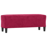 Vidaxl bankje 100x35x41 cm fluweel wijnrood