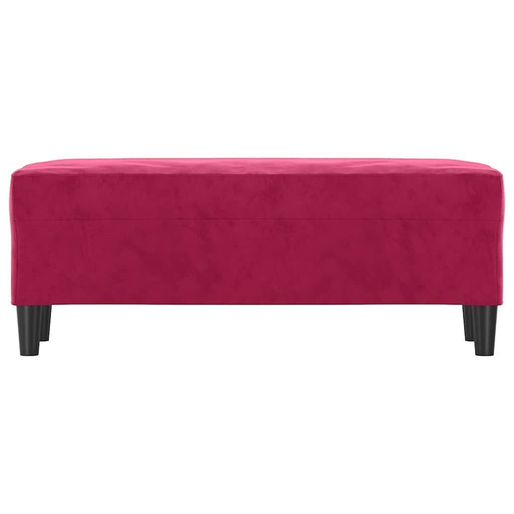 Vidaxl bankje 100x35x41 cm fluweel wijnrood