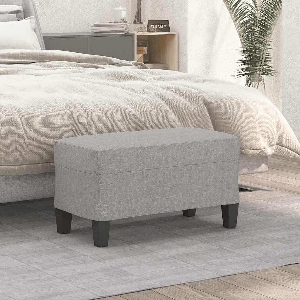 Vidaxl bankje 70x35x41 cm stof lichtgrijs