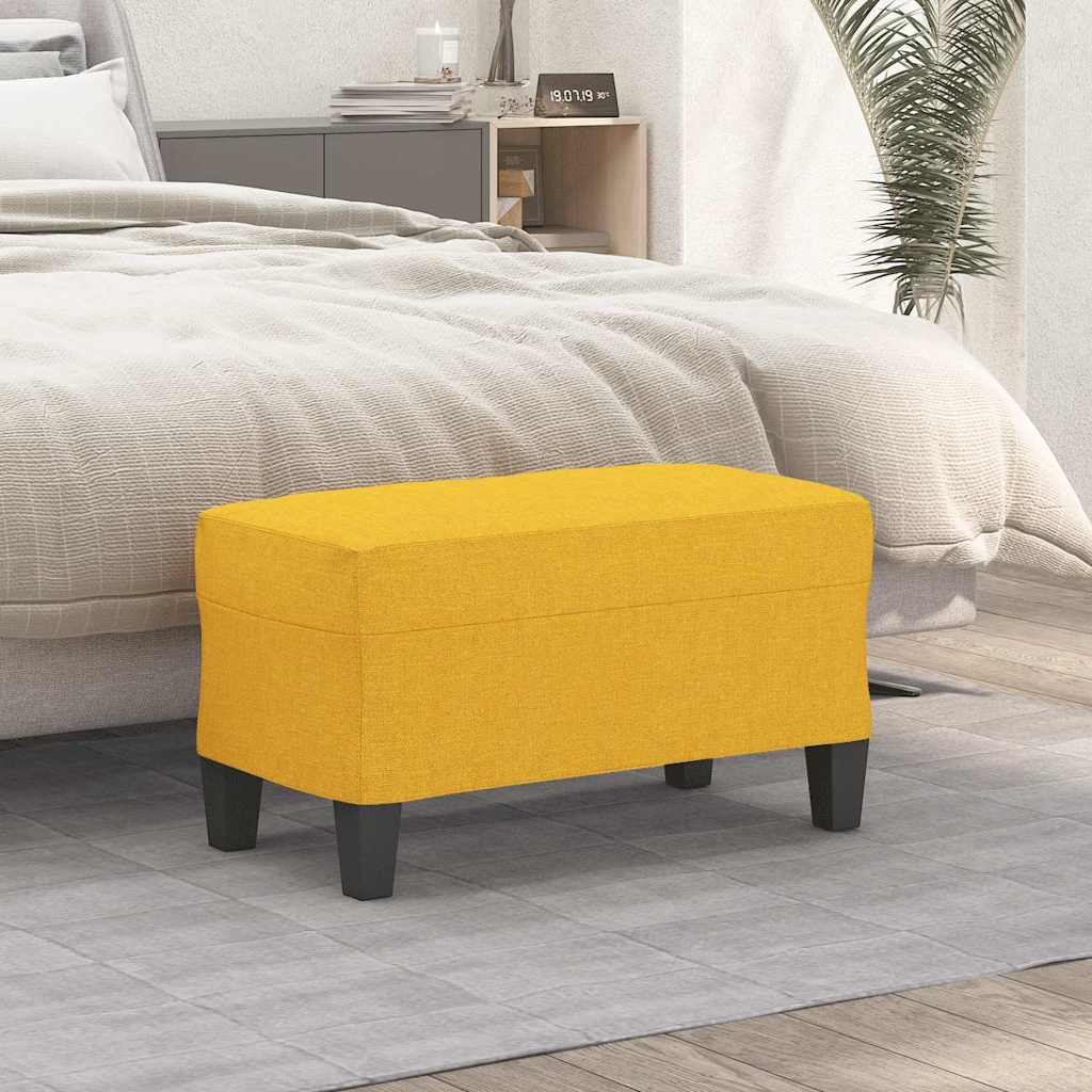 Vidaxl bankje 70x35x41 cm stof lichtgeel