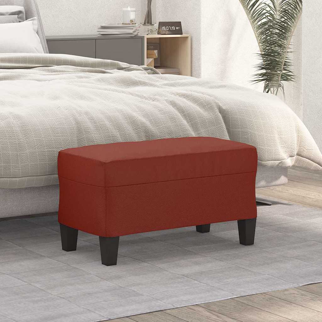 Vidaxl bankje 70x35x41 cm kunstleer wijnrood