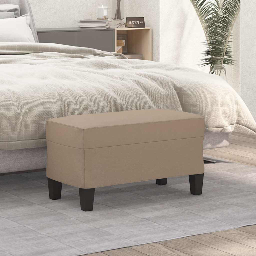 Vidaxl bankje 70x35x41 cm kunstleer cappuccinokleurig