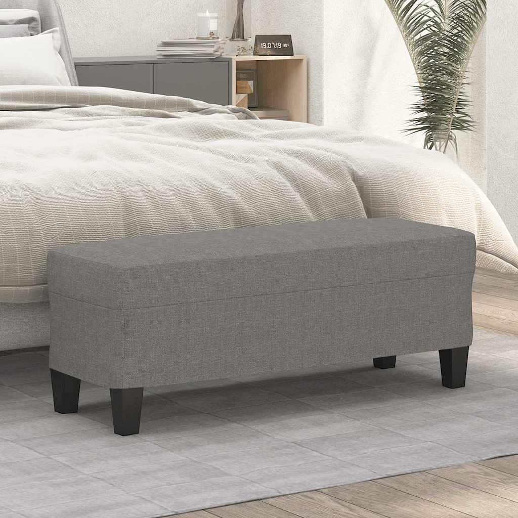 Vidaxl bankje 100x35x41 cm stof donkergrijs