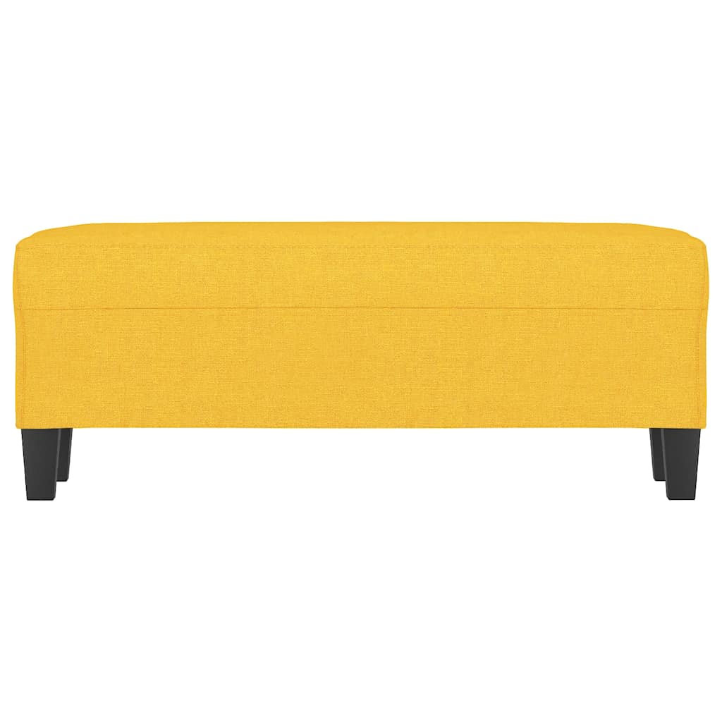 Vidaxl bankje 100x35x41 cm stof lichtgeel