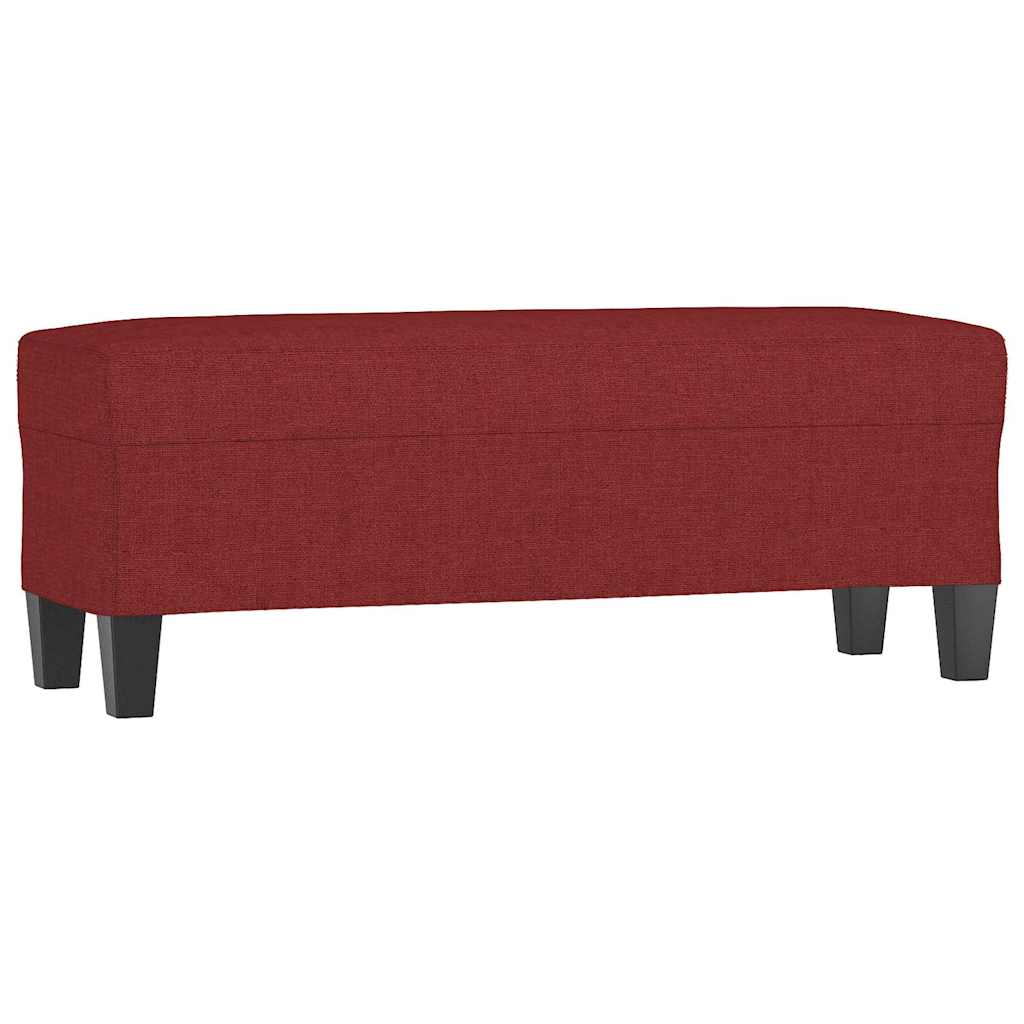 Vidaxl bankje 100x35x41 cm stof wijnrood