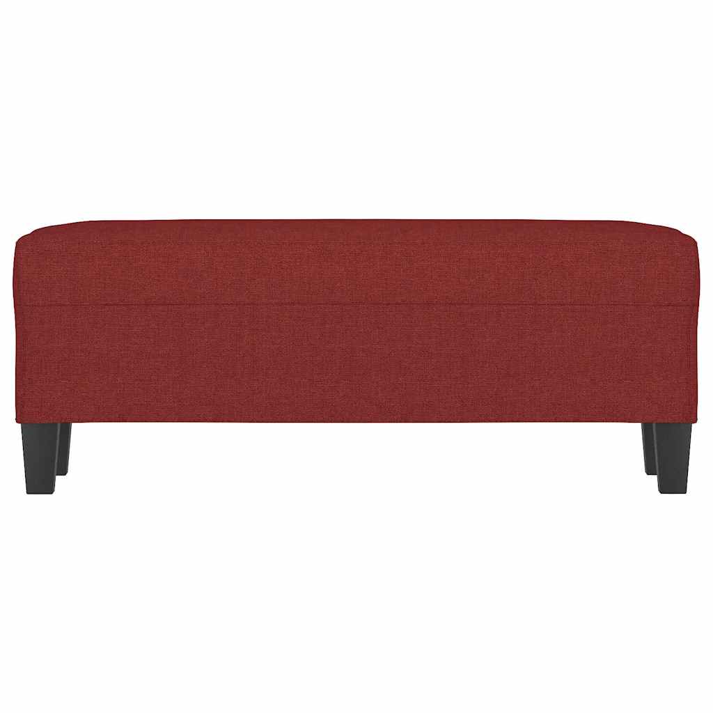 Vidaxl bankje 100x35x41 cm stof wijnrood