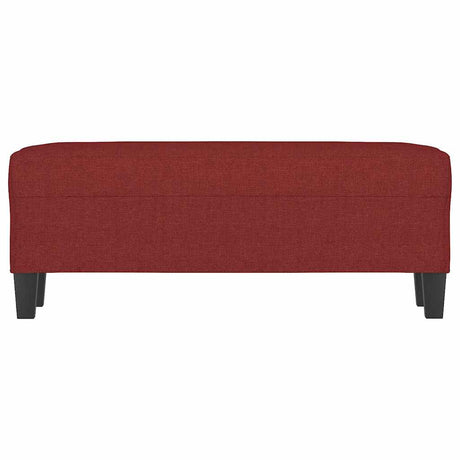 Vidaxl bankje 100x35x41 cm stof wijnrood