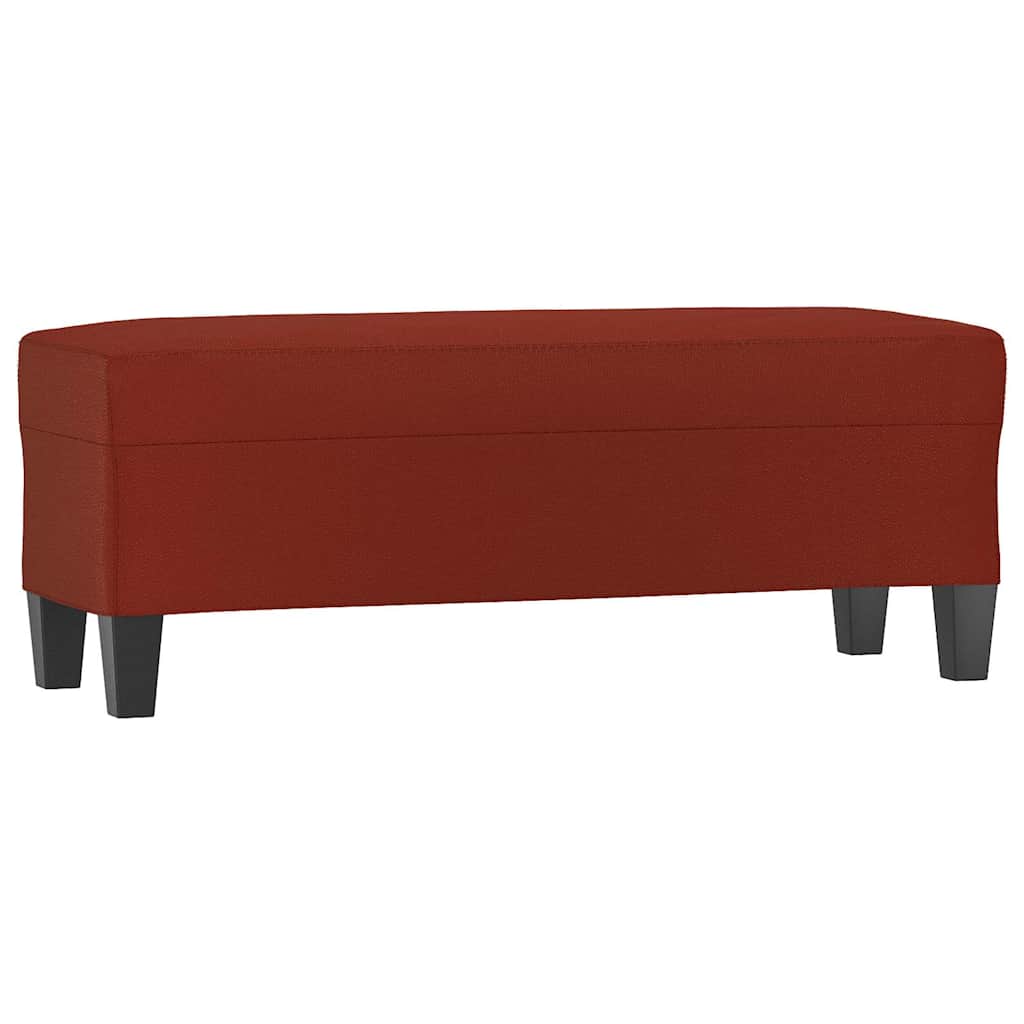 Vidaxl bankje 100x35x41 cm kunstleer wijnrood