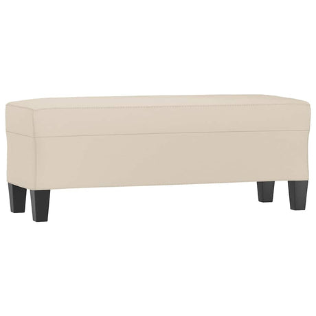 Vidaxl bankje 100x35x41 cm microvezelstof crèmekleurig