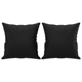 Vidaxl Dekorative Kissen 2 ST 40x40 cm künstliches Leder schwarz