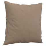VIDAXL Dekorative Kissen 2 PCs 40x40 cm künstlicher Leder Cappuccino