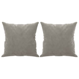 Vidaxl Dekorative Kissen 2 ST 40x40 cm Samt hellgrau