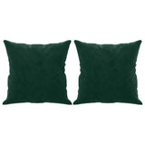Vidaxl Dekorative Kissen 2 ST 40x40 cm Samt dunkelgrün