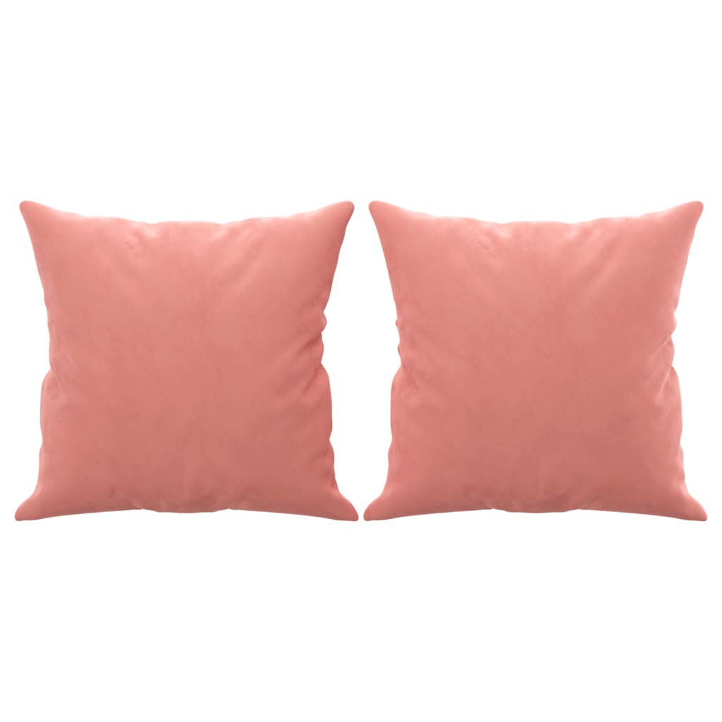 Vidaxl decorative cushions 2 st 40x40 cm velvet pink