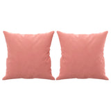 Vidaxl Coussins décoratifs 2 ST 40x40 cm en velours rose