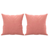 Vidaxl Dekorative Kissen 2 ST 40x40 cm Samt rosa