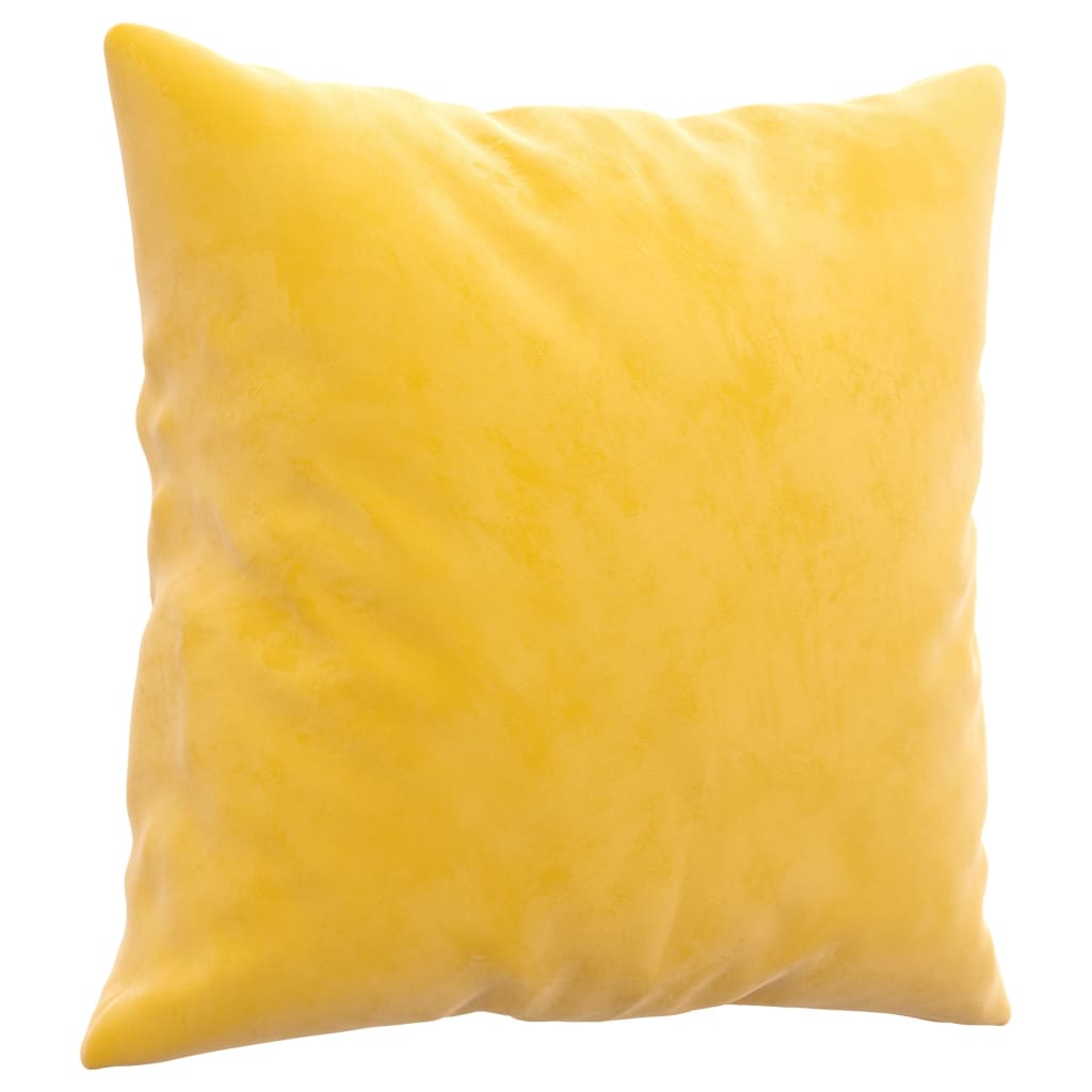 Vidaxl Cuscini decorativi 2 St 40x40 cm Velvet Giallo