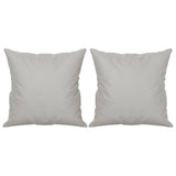 VIDAXL Dekorative Kissen 2 PCs 40x40 cm Mikrofasergewebe hellgrau