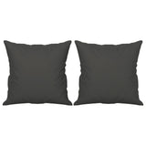 Vidaxl Dekorative Kissen 2 ST 40x40 cm Mikrofaserstoff Dunkelgrau