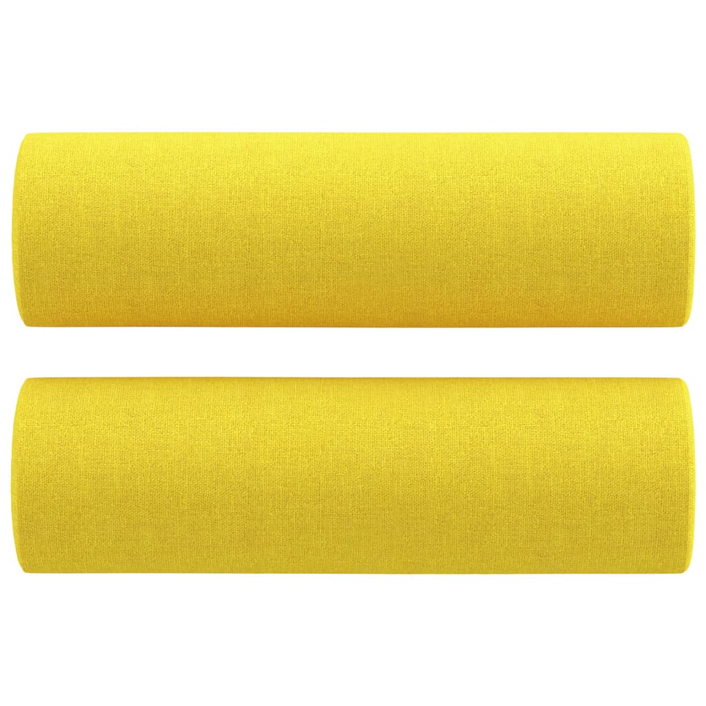 Vidaxl Coussins décoratifs 2 ST 15x50 cm Tissu jaune clair