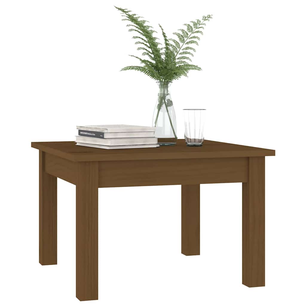 Vidaxl salontafel 45x45x30 cm massief grenenhout honingbruin