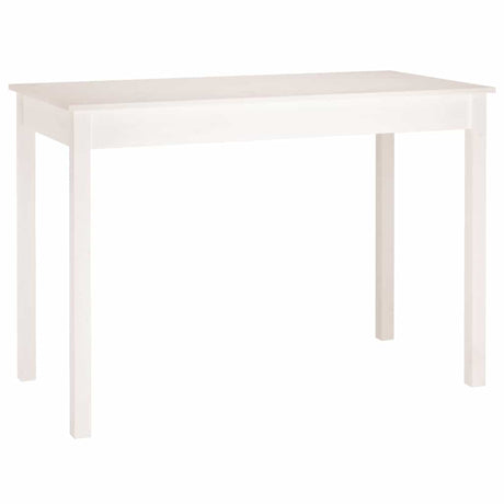Vidaxl eettafel 110x55x75 cm massief grenenhout wit