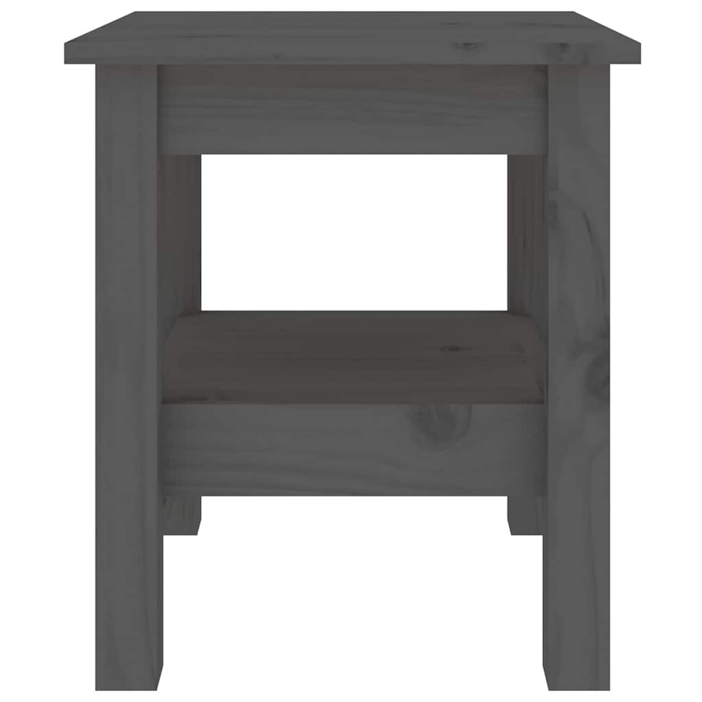 Vidaxl salontafel 35x35x40 cm massief grenenhout grijs
