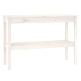 Vidaxl wandtafel 110x40x75 cm massief grenenhout wit